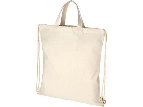 Sac à dos en coton recyclé 210 g/m² Pheebs avec cordon de serrage