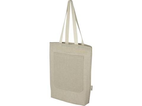 Sac shopping Pheebs en coton recyclé 150 g/m² de 9 l avec poche avant