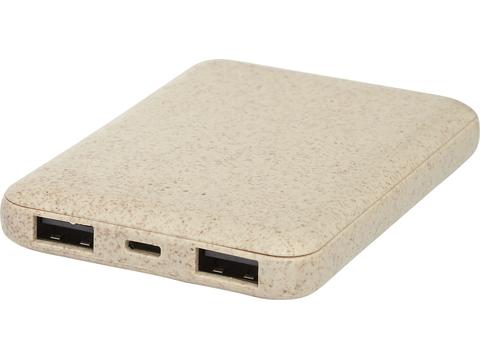 Batterie de secours Asama de 5 000 mAh en paille de blé