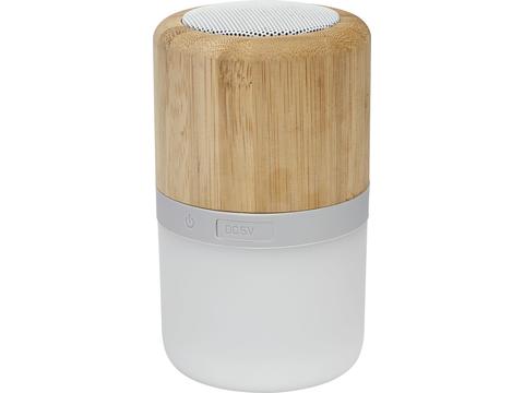 Haut-parleur Bluetooth® Aurea en bambou avec lumière