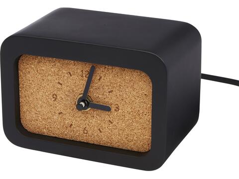 Horloge de bureau Momento en calcaire à chargement sans fil