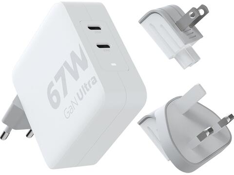 Chargeur de voyage Xtorm XVC2067 GaN Ultra de 67 W avec câble USB-C PD de 100 W