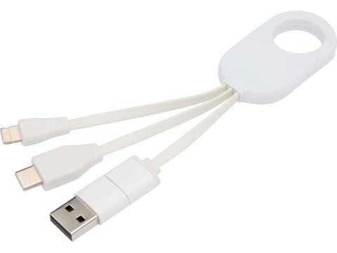 Câble de charge 4 en 1 Troop en plastique recyclé