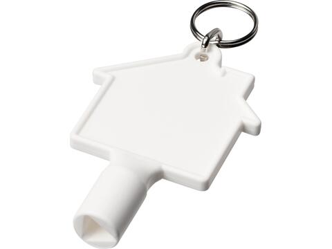 Porte-clés Maximilian pour clé utilitaire recyclée en forme de maison