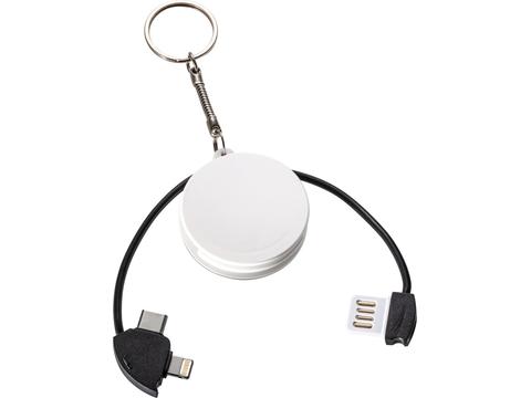 3-en1 Cable de charge avec porte-clés et ouvre bouteille