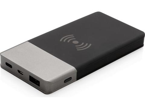 Powerbank 5000 mAh et induction 5W finition gomme