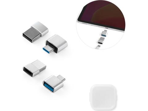 MINSKY – Set de 2 adaptateurs USB (USB-A ↔ USB-C)