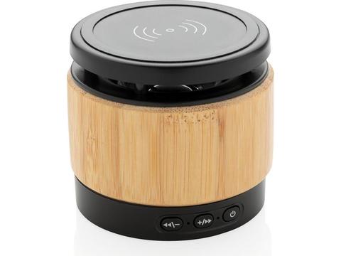 Enceinte 3W avec chargeur à induction en bambou