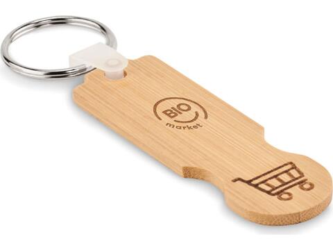 Bamboo euro token key ring