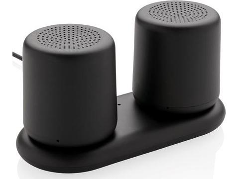 Double enceinte à charge sans fil