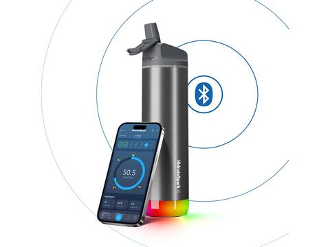 Bouteille d'eau intelligente HidrateSpark® PRO en acier inoxydable et isolation par le vide de 600 ml