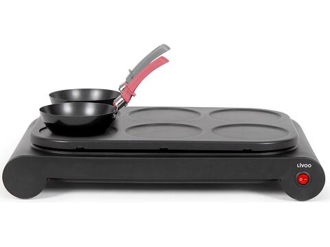 Livoo Set mini woks, crêpière et grill