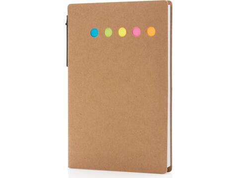 Carnet A6 de notes autocollantes avec stylo