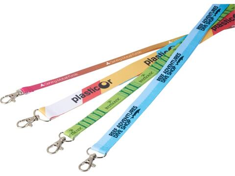 Lanyard met 1 zijde sublimatie voorzien van haak