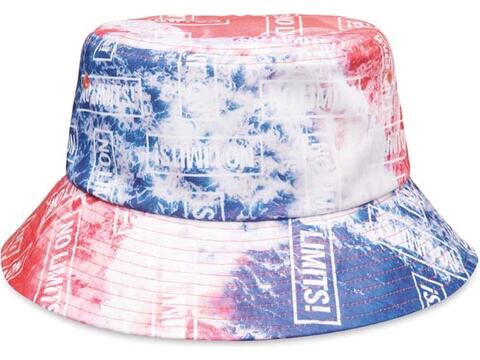 Chapeau de soleil sur mesure en polyester 260 g/m² avec impression full color – design entièrement personnalisé