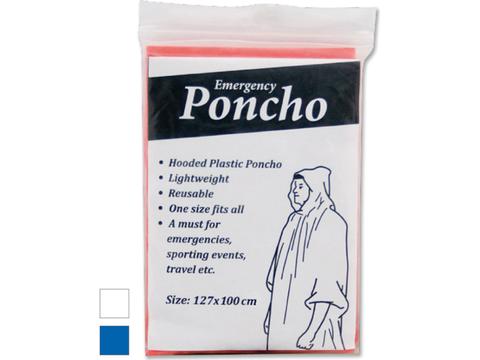 Poncho en plastique avec capuche