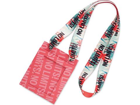 Lanière RPET sur mesure avec porte-badge et design breveté sans crochet – design entièrement personnalisé