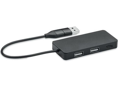 Hub USB 3 ports avec câble 20cm