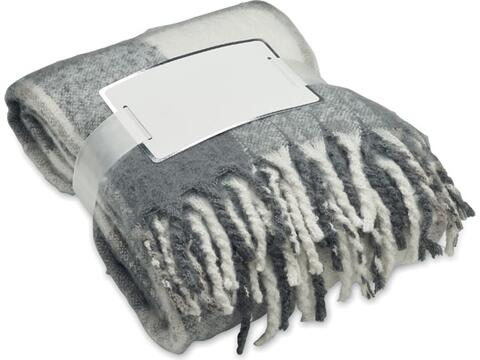 Couverture en mohair à carreaux