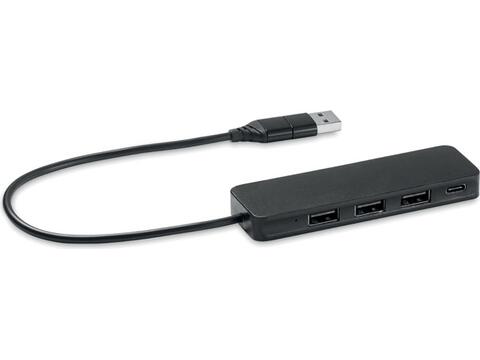 USB-C 4 port USB hub