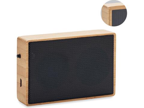 Solar bamboo wireless speaker