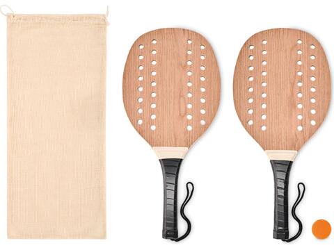 Set de beach tennis en bois de rose