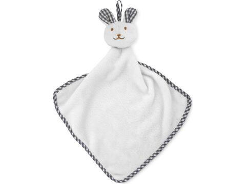 Serviette lapin en peluche