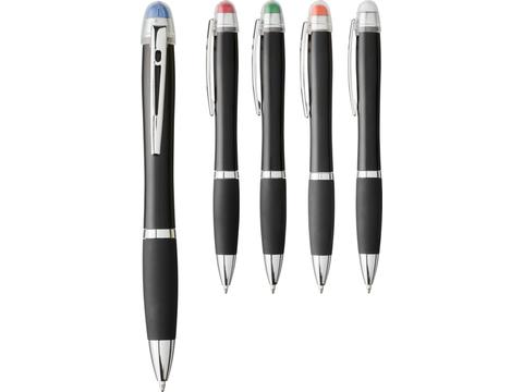 Stylo bille lumineux avec corps et grip noirs Nash