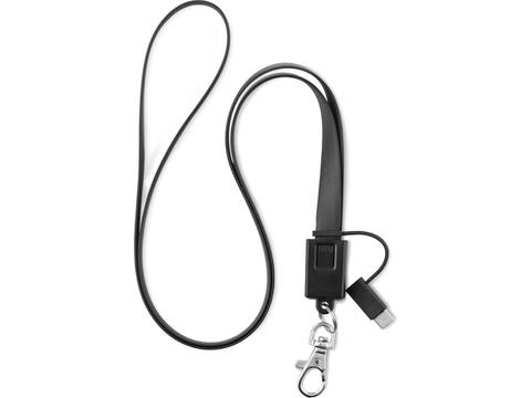 Necklet Lanyard met micro USB en type C