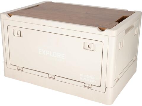 NORLÄNDER Krat met Houten Deksel Off-white