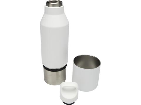 Bouteille isotherme Odessy de 600 ml en acier inoxydable recyclé RCS avec gobelet de 300 ml