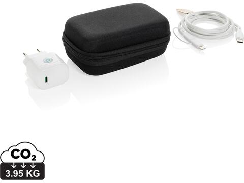 Set de 3 chargeurs 20W et type C en PET recyclé RCS Surge