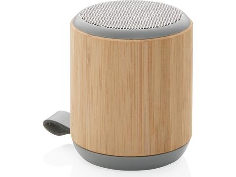 Enceinte sans fil 3W en bambou et tissu