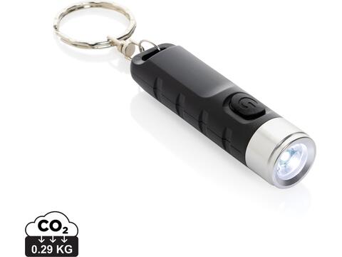 Porte-clés lampe torche charge USB en plastique RCS Globix