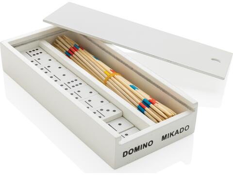 Jeu de mikado/domino en boîte en bois FSC®