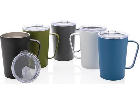 Mug moderne en acier inoxydable recyclé RCS avec couvercle