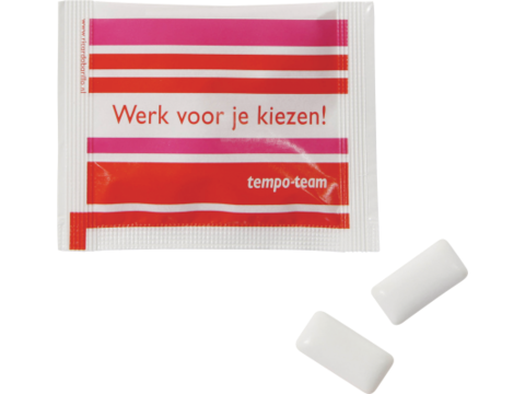 Sachet met 2 suikervrije kauwgommen