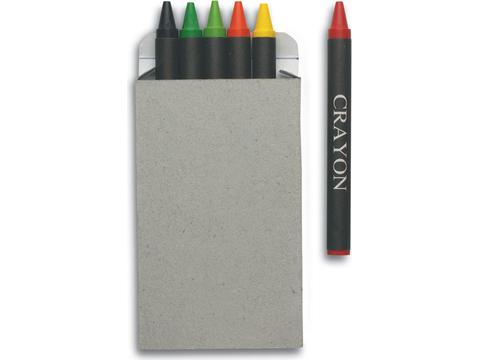 Etui 6 crayons cire