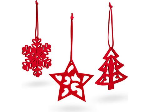 Set van 3 stuks kerstdecoratie