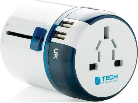 Set d’adaptateurs de voyage avec port USB Travel Blue