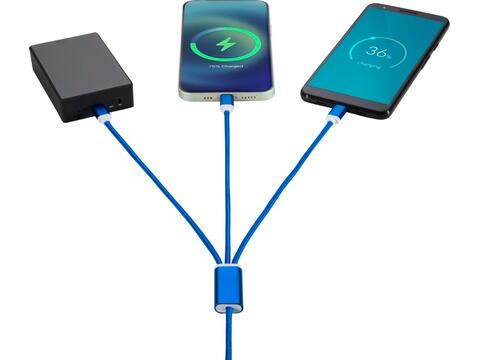 Câble de charge 3-en-1 avec double entrée Versatile