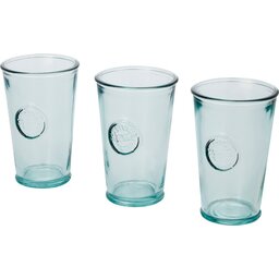 Driedelige glazen set van gerecycled glas - 300 ml
