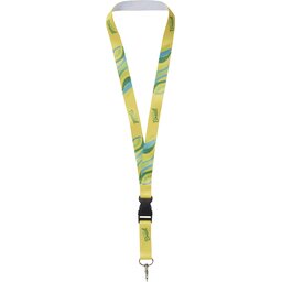 Lanyard met 1 zijde sublimatie voorzien van haak en buckle