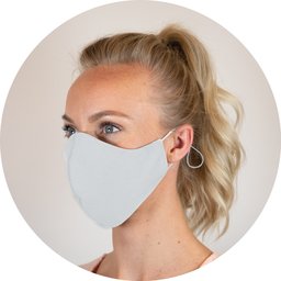 3-laags katoenen mondmasker met filter