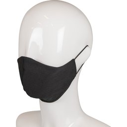 3-laags katoenen mondmasker zwart