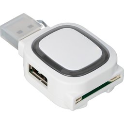 USB-hub met 2 aansluitingen en kaartlezer