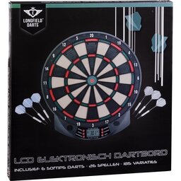 Elektronisch dartbord met 6 softtip pijlen verpakking darts