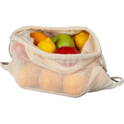 Fruit- en groeten rugzak met trekkoord sluiting 33x44cm