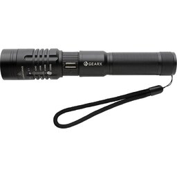 Gear X USB re-chargeable torch-usbpoort