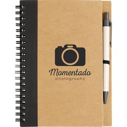 Gerecycled notitieboek met pen